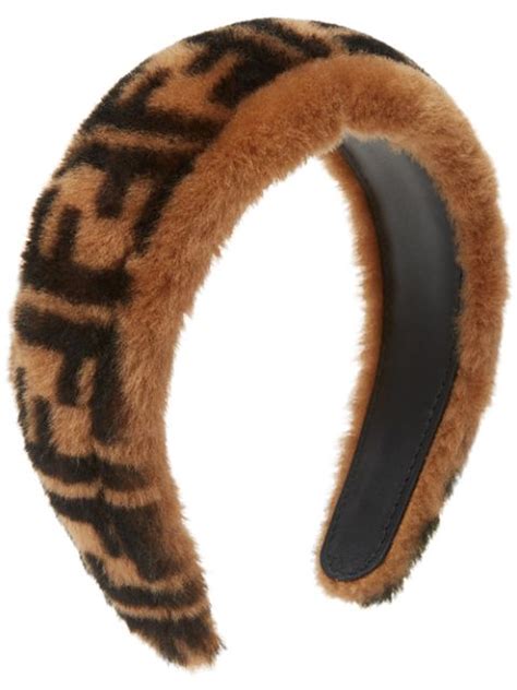 fendi double-f logo knit headband|fendi hair bands.